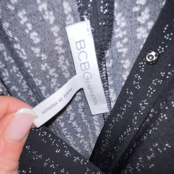 BCBG MAXAZRIA jumpsuit romper pant size small black print - Picture 2 of 4